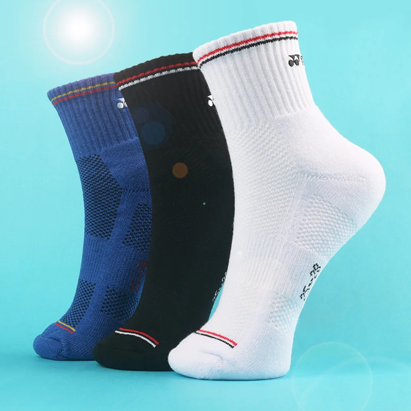 YONEX Professional Sports Running Socks Men Outdoor Cycling Woman Socks Breathable Cotton Badminton Yoga Socks 1/3 Pairs