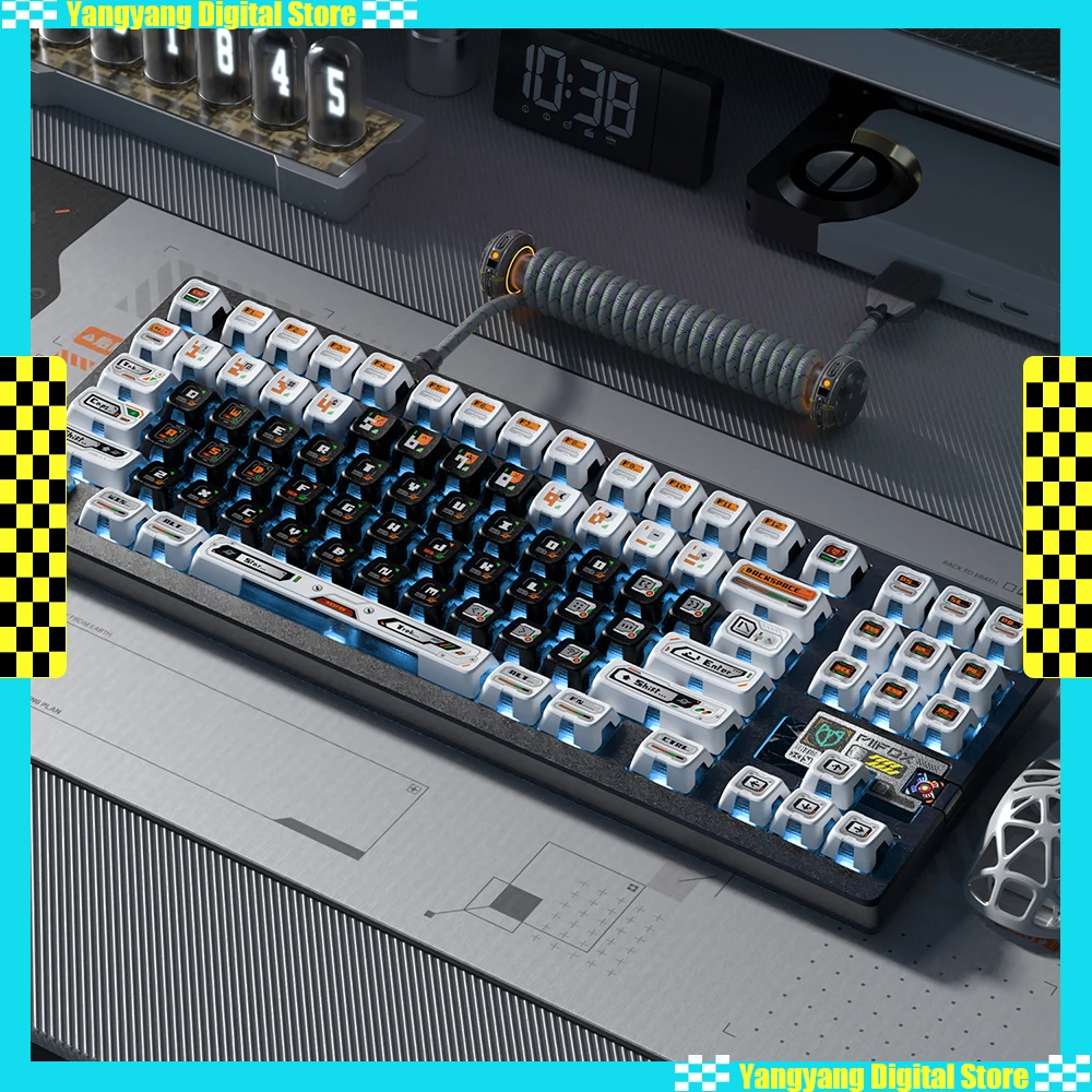 

PIIFOX Ghost Hacker Customized Mechanical Keyboard Keycaps Thermal Sublimation PBT Material 125 Keys Light Transmission Keycap