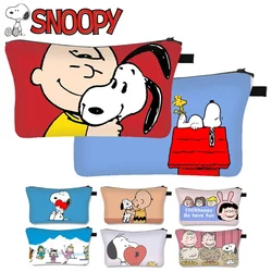 Snoopy borsa per il trucco borsa per pennelli cosmetici da donna borsa da toilette impermeabile di grande capacità per cartoni animati portatile borsa per portamonete regalo