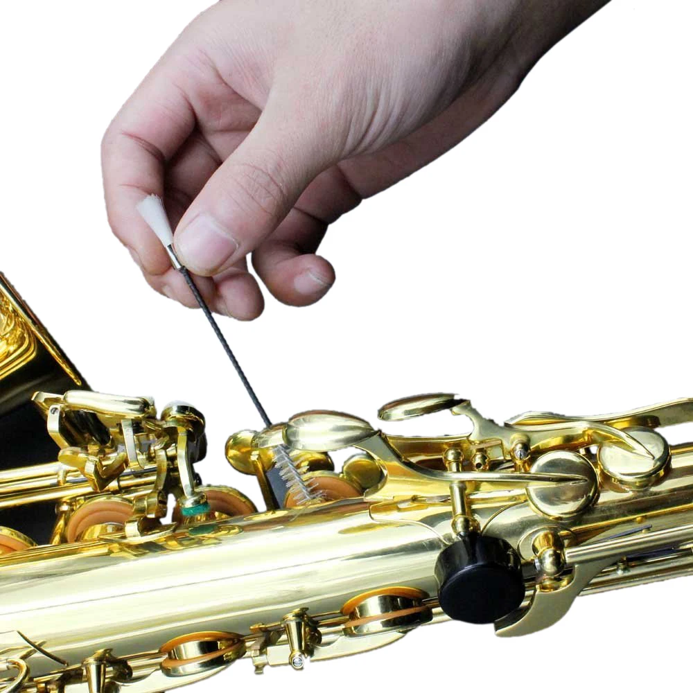 Soft Cleaning Brush Sound Hole Cleaner With Double-Ended For Sax Clarinet Oboe Flute Wind Instrument