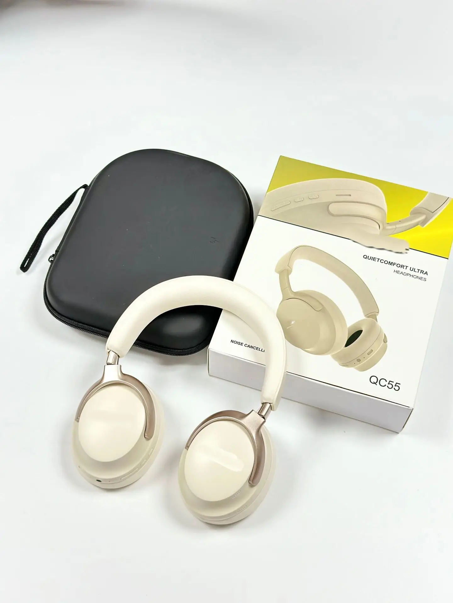 

New QC55 ULTRA earphones with 3D sponge for outdoor wireless noise reduction and Bluetooth headset