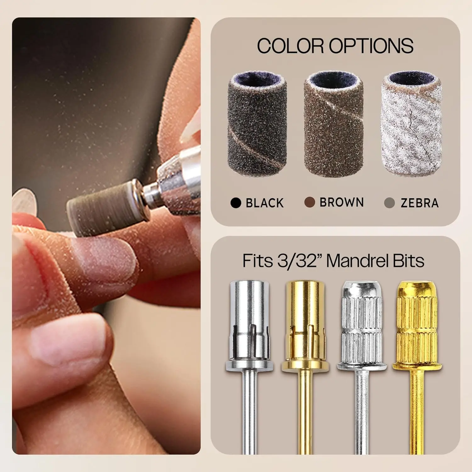 100-piece nail art tape for professional nail art, very suitable for acrylic nails nail drill bits