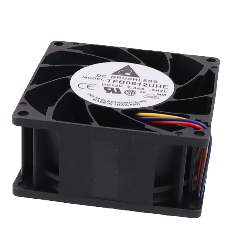 Cooling Fan For 80mm DC 12V 2.34A  80 * 80 *38mm Delta TFB0812UHE FFB0812EHE THB0812BE TYP8124K V35132-55RA PFR0812XHE PFC0812DE