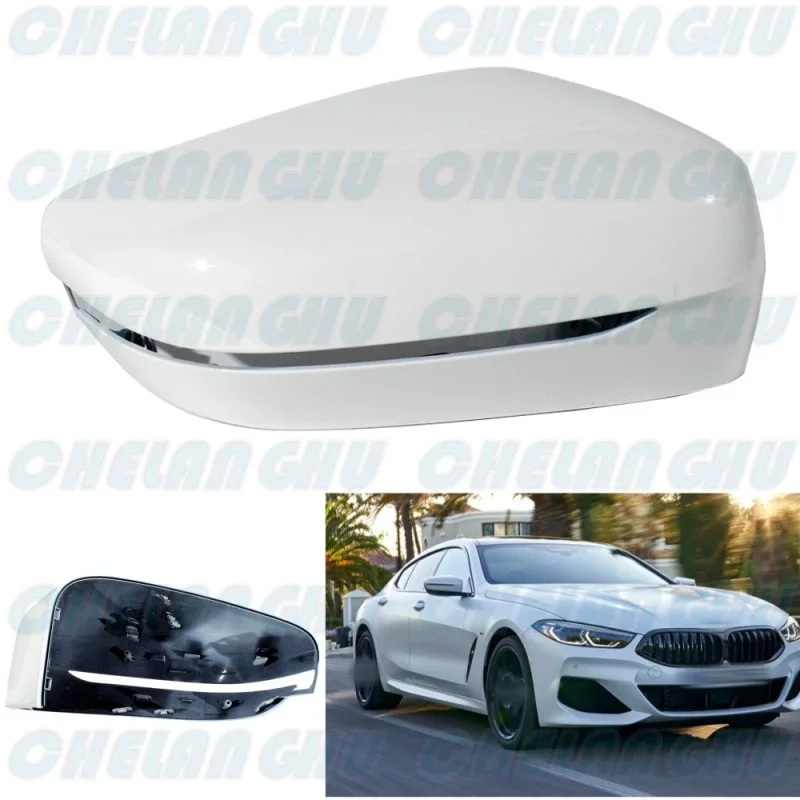 For BMW G11 LCI G12 LCI G14 G15 G16 Gran Coupe F91 M8 F92 F93 2018 2019 LHD Right Side White Painted Mirror Cover Housing