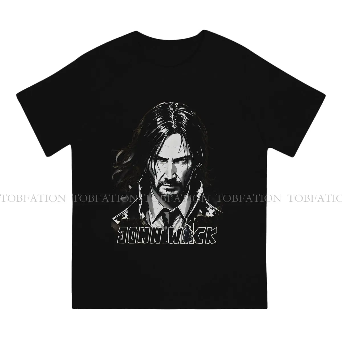 John Wick Angry Look Tshirt Homme Men Streetwear 4XL 5XL 6XL 100% Cotton T Shirt