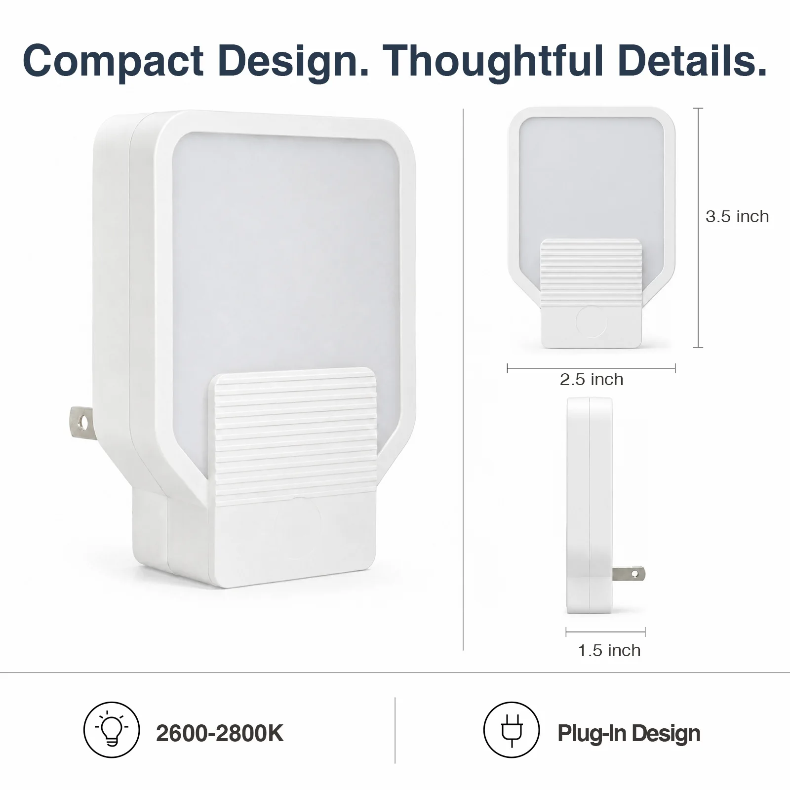 PIR Motion Sensor Smart LED Night Light, Stepless Dimmable 2600‑2800K Warm White Night Lamp, EU Plug‑in Wall Light for Hallway B view 5