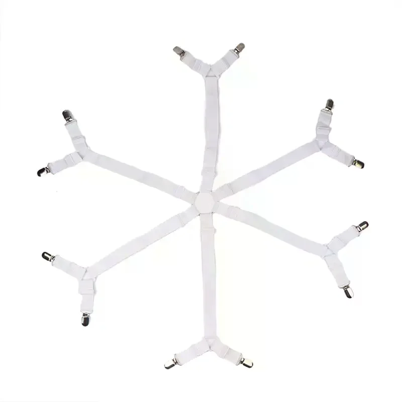 1/2/3PCS Adjustable Elastic Bed Sheet Holder Mattress Clip Fasteners Cover Blankets Non-Slip Fixing Strap Grippers Black/White