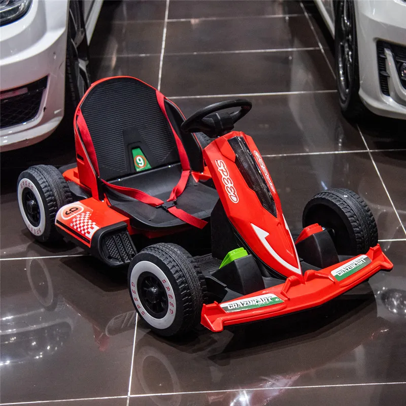 

New children's electric car two-person kart four-wheel remote control rocking car children adult baby racing toys