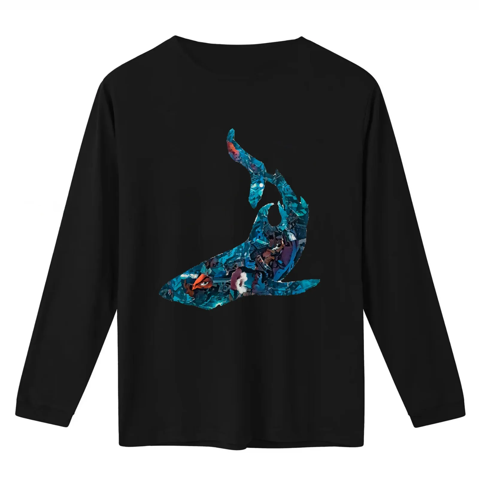 The Question Shark T-Shirt Summer Casual Cotton Tee Oversized Streetwear Tops Vintage Graphic Print Loose Fit Short Sleeve