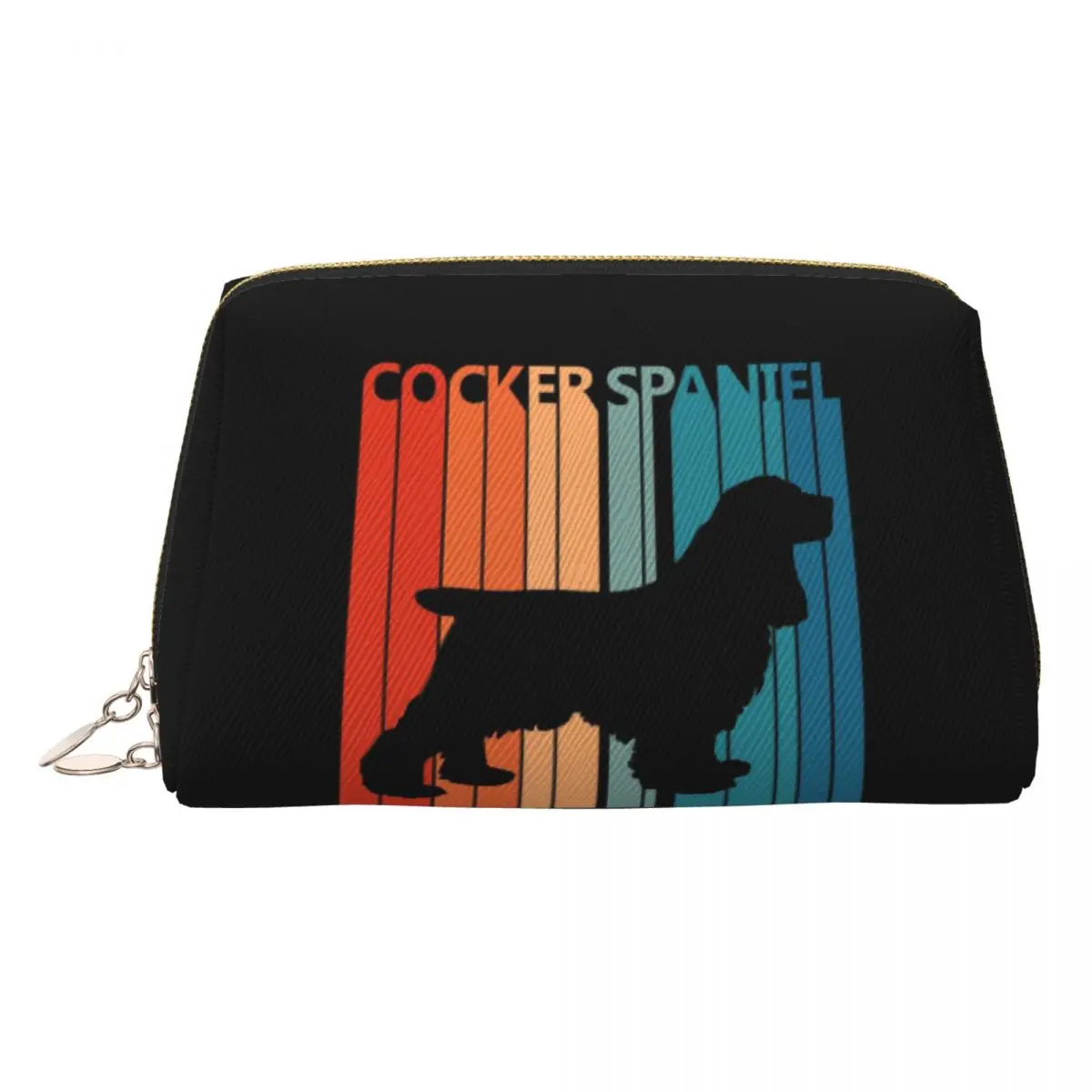 

Винтажный кокер-спаниель, подарок владельцу, женская косметичка, дорожный органайзер для макияжа, сумка для хранения туалетных принадлежностей, Dopp Kit Box