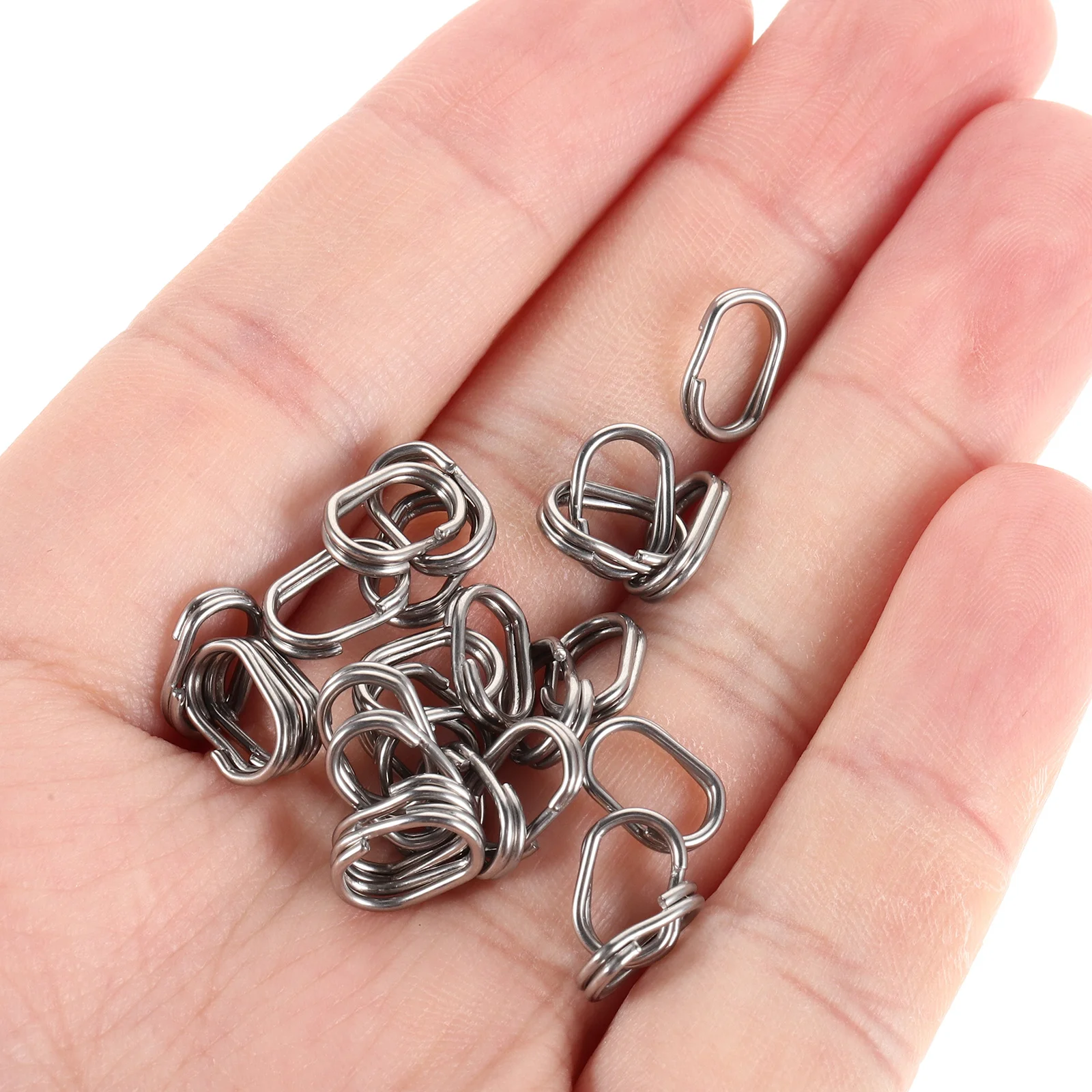 

100pcs Stainless Steel Jump Rings Oval Smooth Durable Connector For Jewelry Making Diy Craft Repair Findings Keychain Pendant
