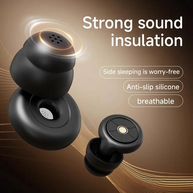 ∘1Set Reusable Silicone Sleep Earplugs, 50dB Noise Reduction Soft Comfort Sound Blocking for Work Travel Snoring 3 Sizes Firm