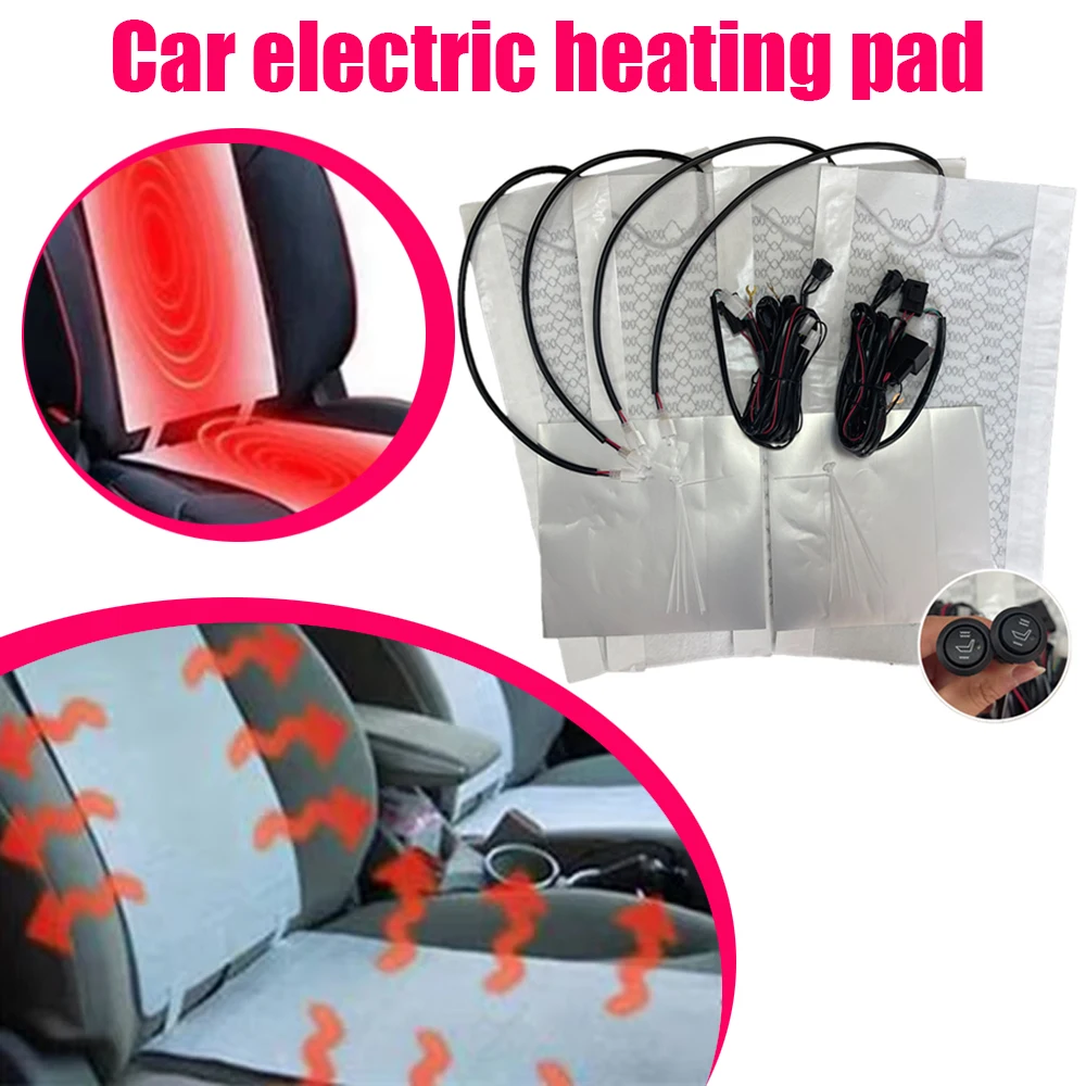 

12 В автомобильная подушка для сиденья с подогревом, два уровня нагрева, зимнее тепло, универсальный электрический обогреватель сидений повышает комфорт вождения и езды
