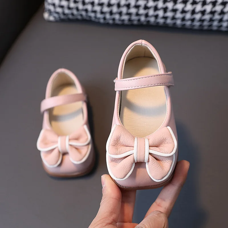 Baby Girl Shoes Soft PU Patent Leather Flats For Girls Kids Little Children Casual Flats Size 21-30 Shoes Cute Sweet Princess