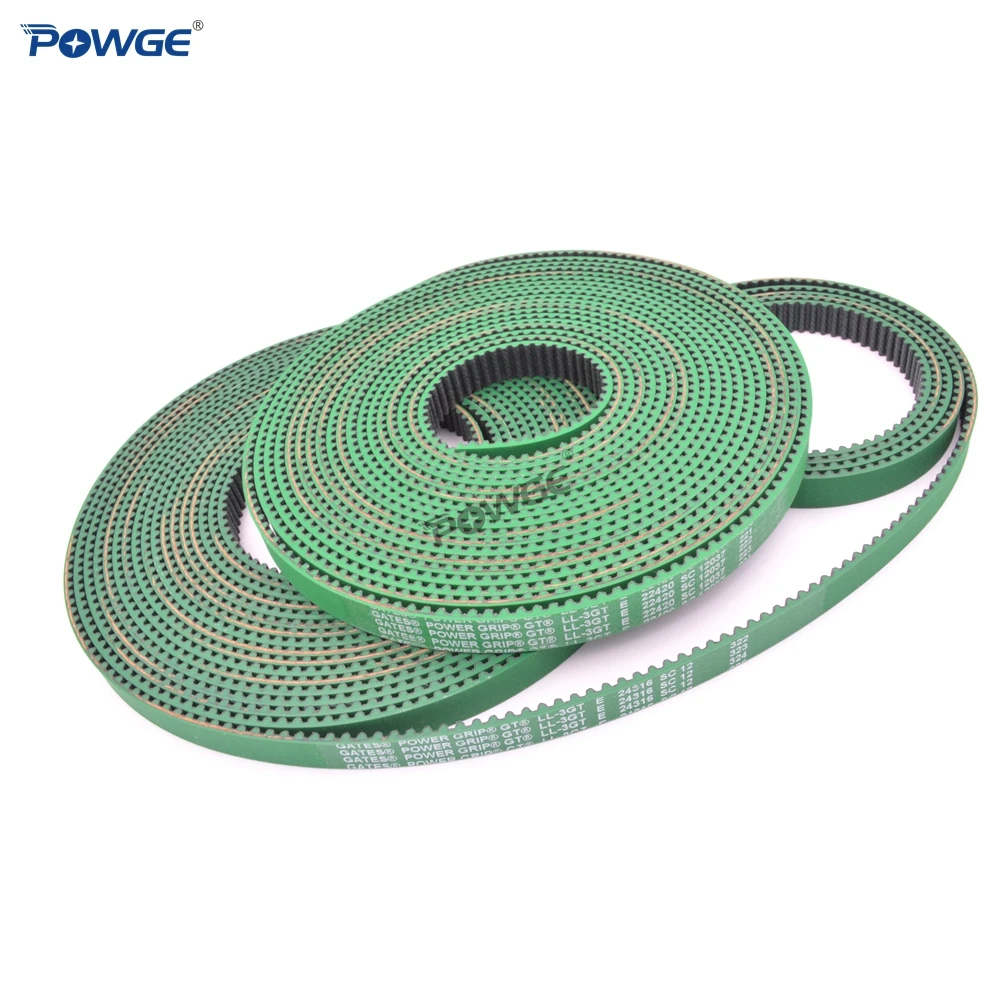 POWGE 3MGT GT LL-3GT E 3GT EPDM açık senkron zamanlama kemeri genişliği 9/12/15mm yüksek sıcaklık 45 ℃ + 135 ℃ kapıları yazıcı