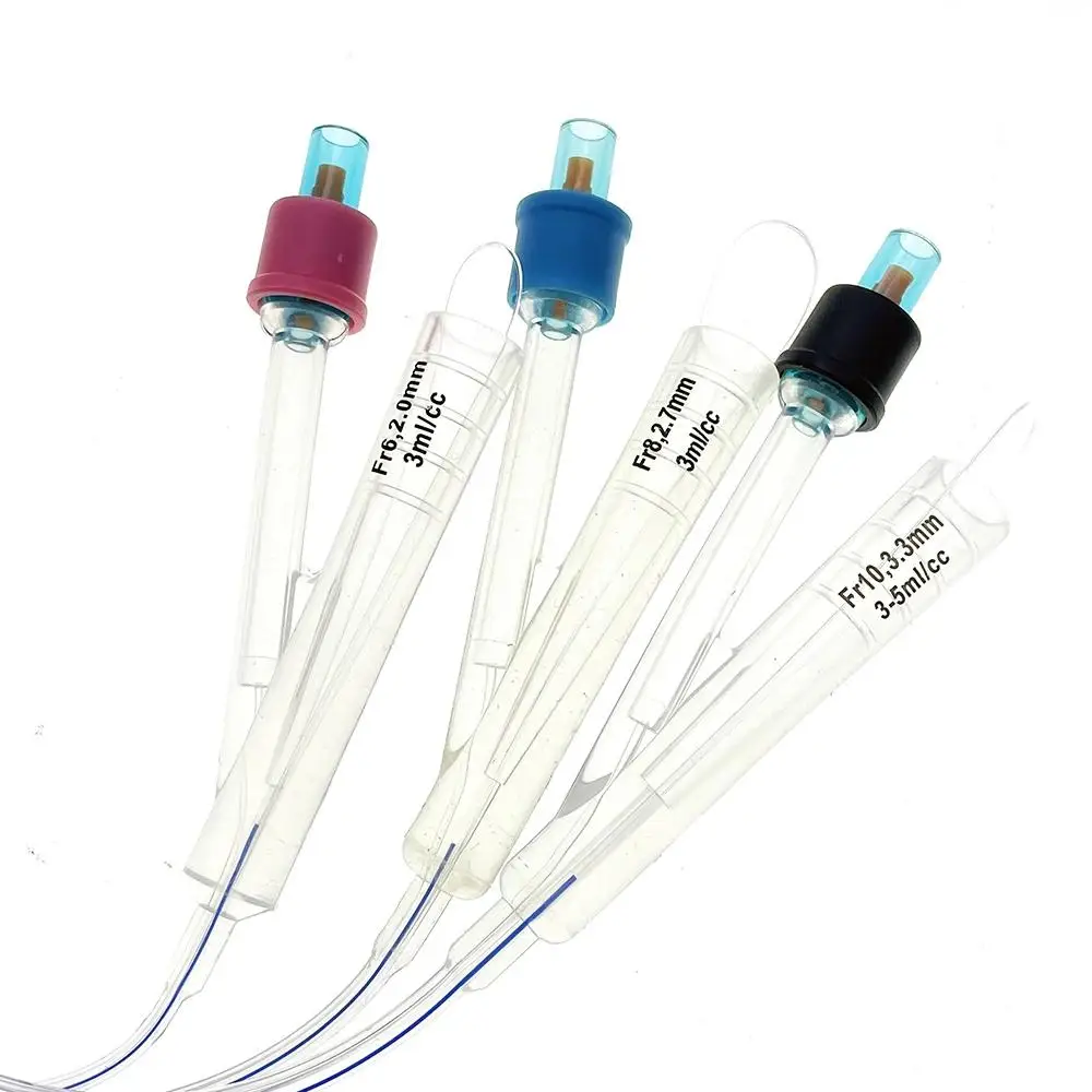 Pet Dog Canine Foley Catheter Long Time Indwelling 2-way Urinary Silicone Male Dog Relieve Urethral Obstruction With Stylet 5PCS