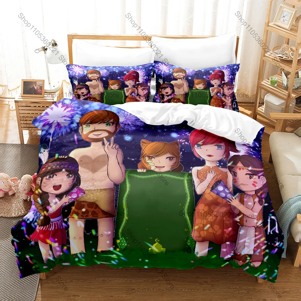 Soft Microfiber Mini World 3PCS Bedding 1 Duvet Cover + 2 Pillowcases Envelope Pillow Covers All Season