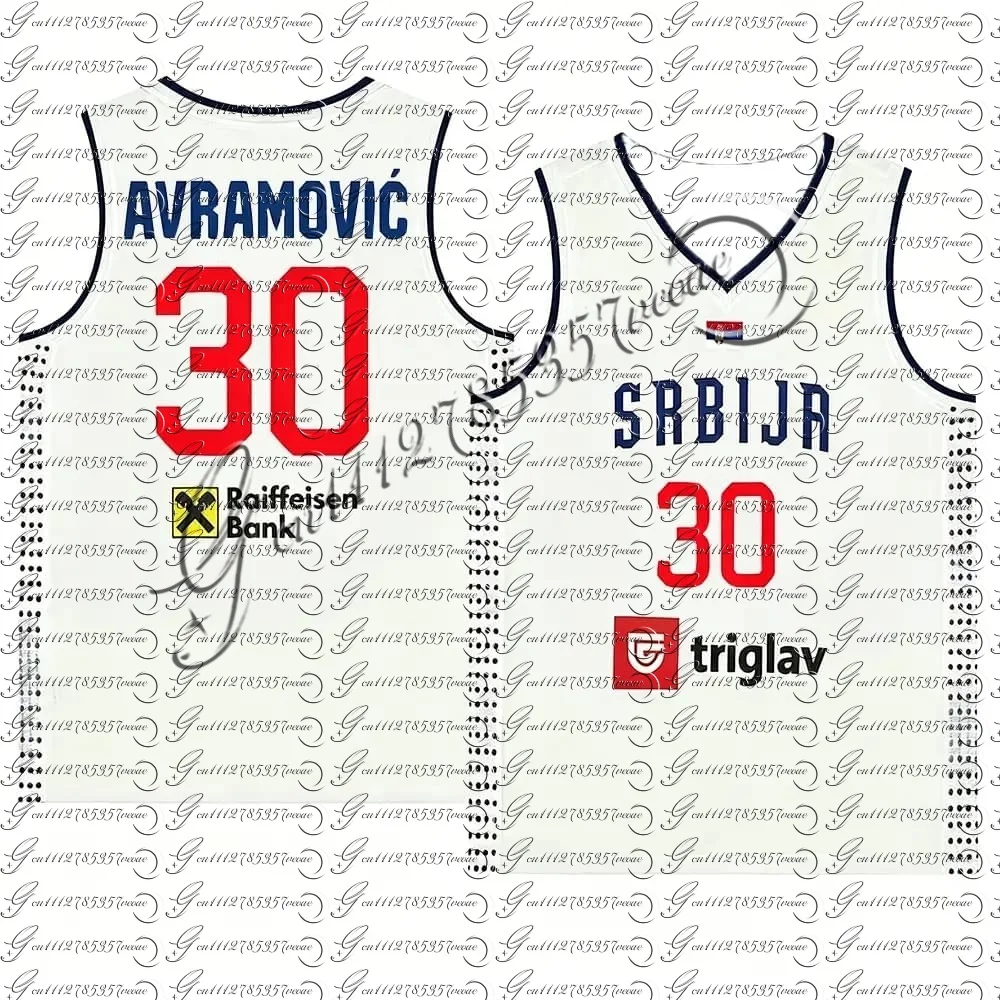 Unisex Breathable Quick Dry Basketball Jersey Srbija 15 Jokic Cheap High Quality Outdoor Sportswear for Children FamilyMatching