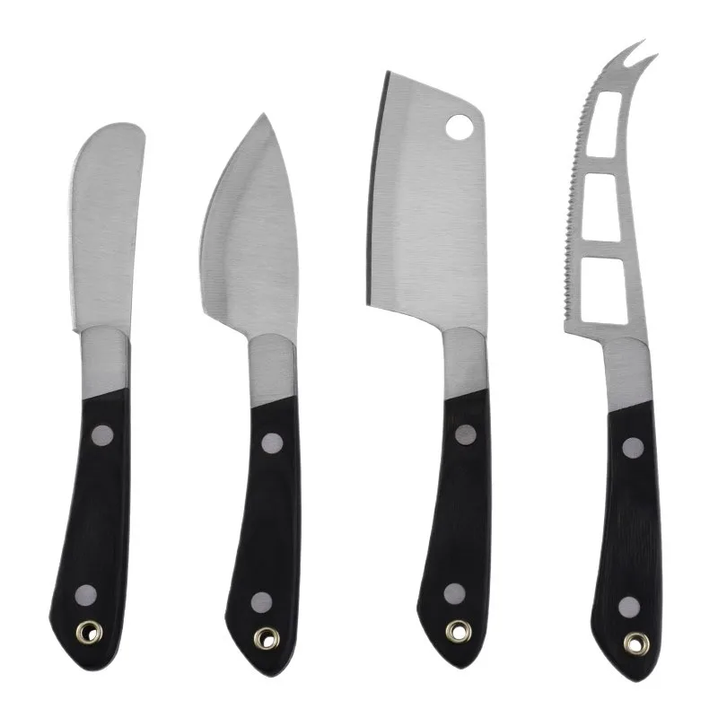 

4 шт., 420 набор ножей для сыра из нержавеющей стали, резак с деревянной ручкой, слайсер, разбрасыватель, вилка, доска для мясных изделий, аксессуары, посуда, подарок