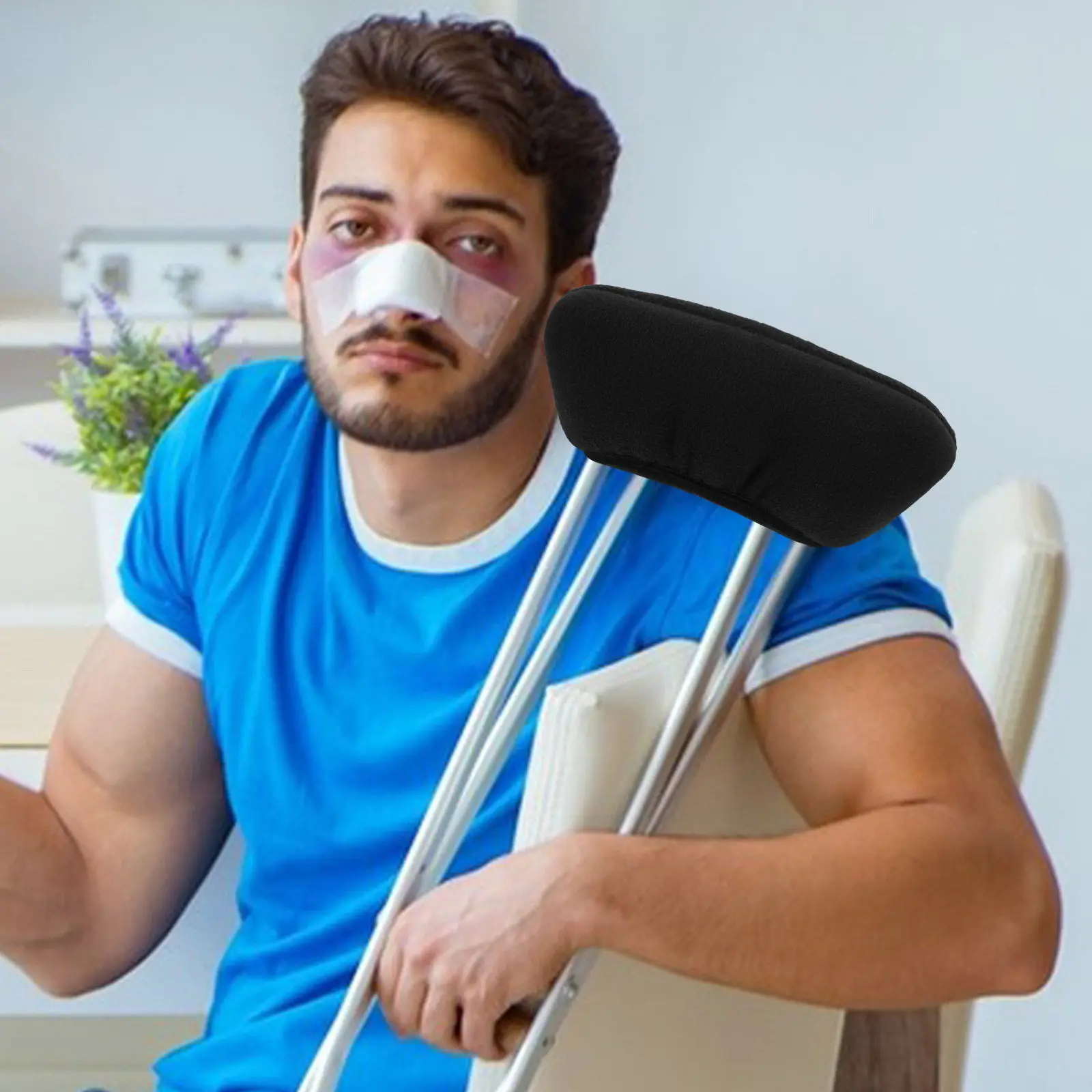 

1 Set Cotton Covers Anti-Slip Padded Forearm Crutch Pads Washable Soft Support For Crutches Walkers Hand Grips Comfort