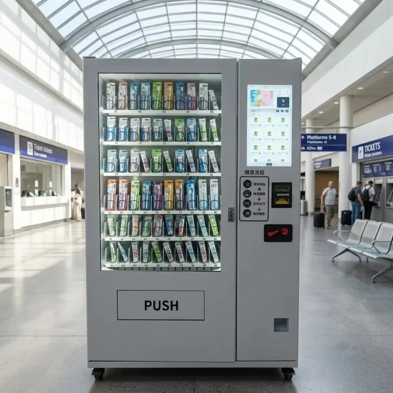 Customized Disposable Toothbrush Set Vending Machine with Credit Card Payments for Hotel Travel