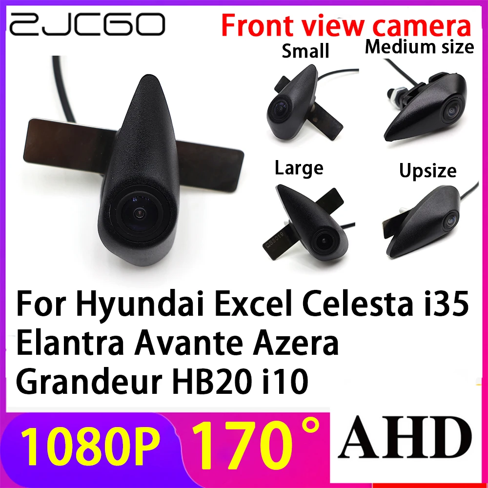 ZJCGO AHD 1080P LOGO Car Parking Front View Camera for Hyundai Excel Celesta i35 Elantra Avante Azera Grandeur HB20 i10