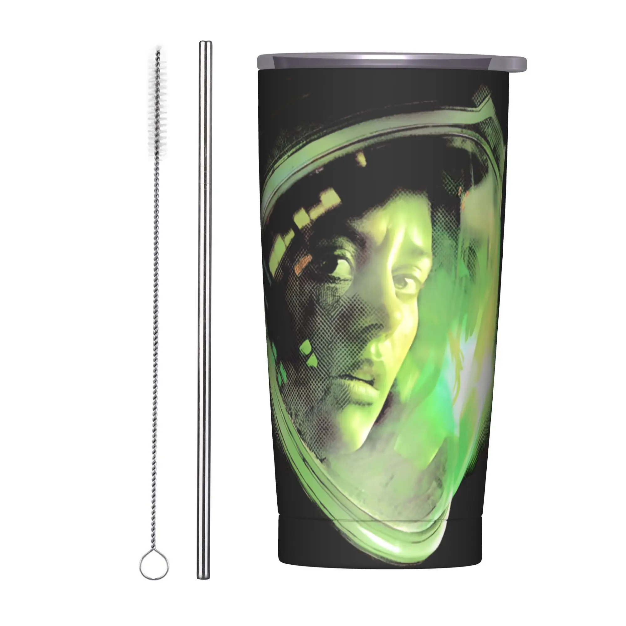 Horror Isolation Game Alien Tumbler  Travel Large Car Mugs Leakproof Cold Drink Milk Tea Water Bottle