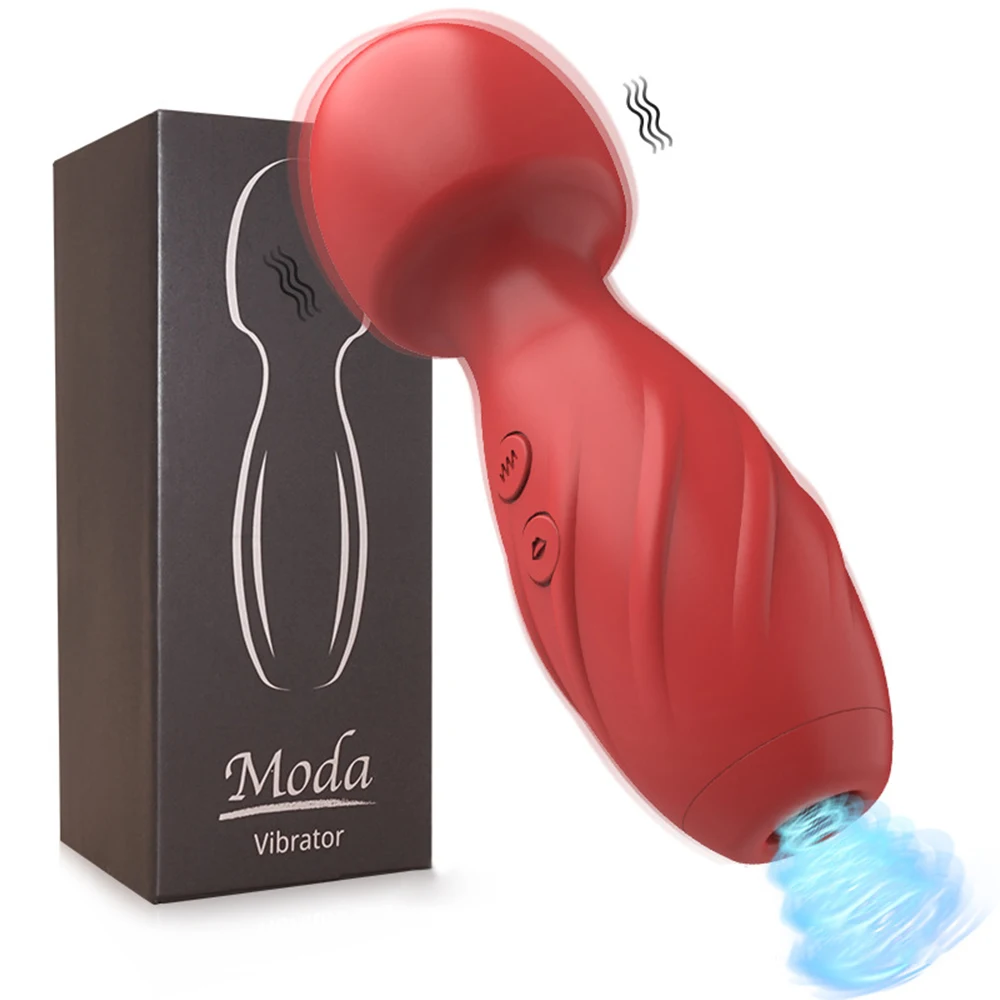 Powerful  AV Wand Vibrators 2 in 1 Suck lick G Spot Massager with Dual Vibration Flexible Head Smart 10 Vibration Modes Sex Toy