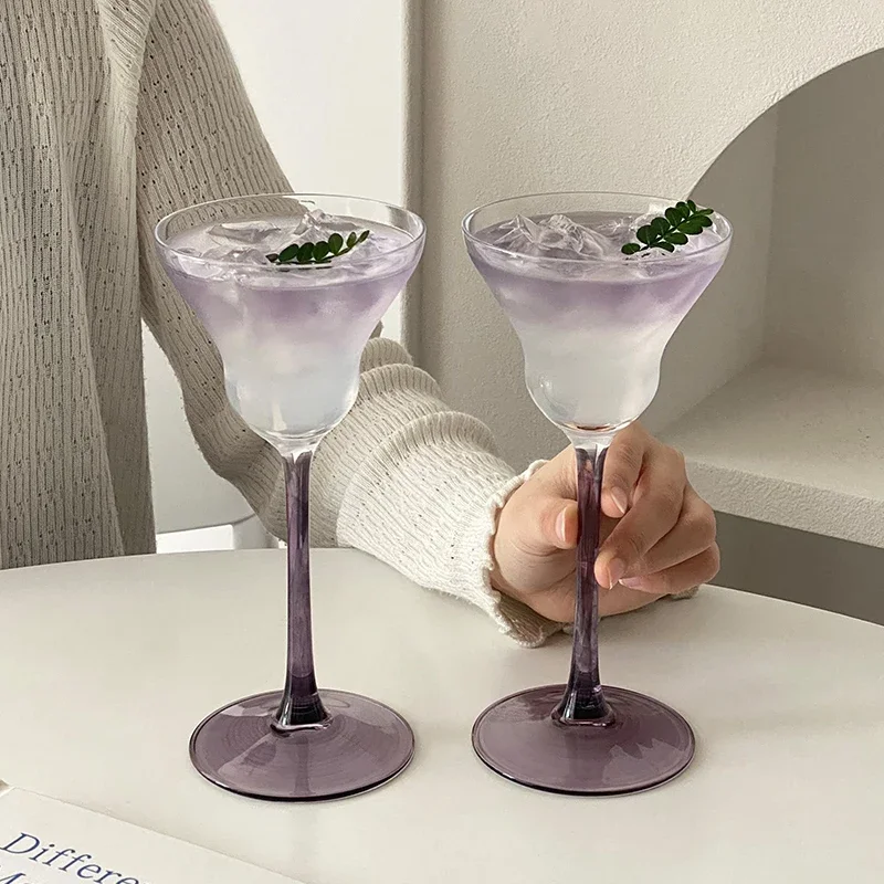 

Premium Glass Cup Home Light Luxury Creative Art Slightly Tipsy Cocktail Champagne Cocktail Glass