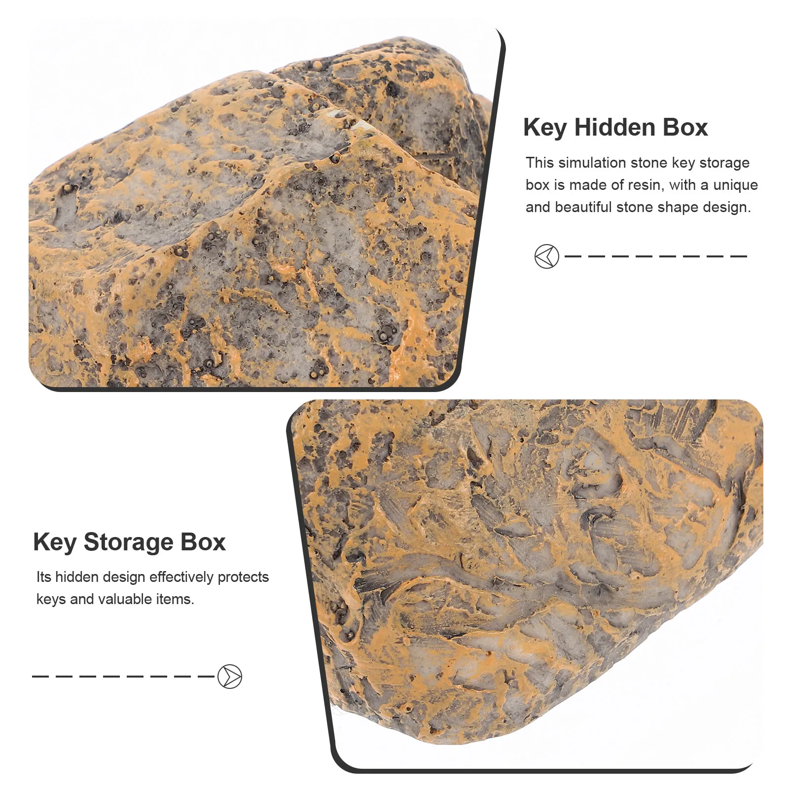 

Декоративный уличный ящик для ключей из смолы, скрытый держатель для хранения ключей, защитный ящик для сада