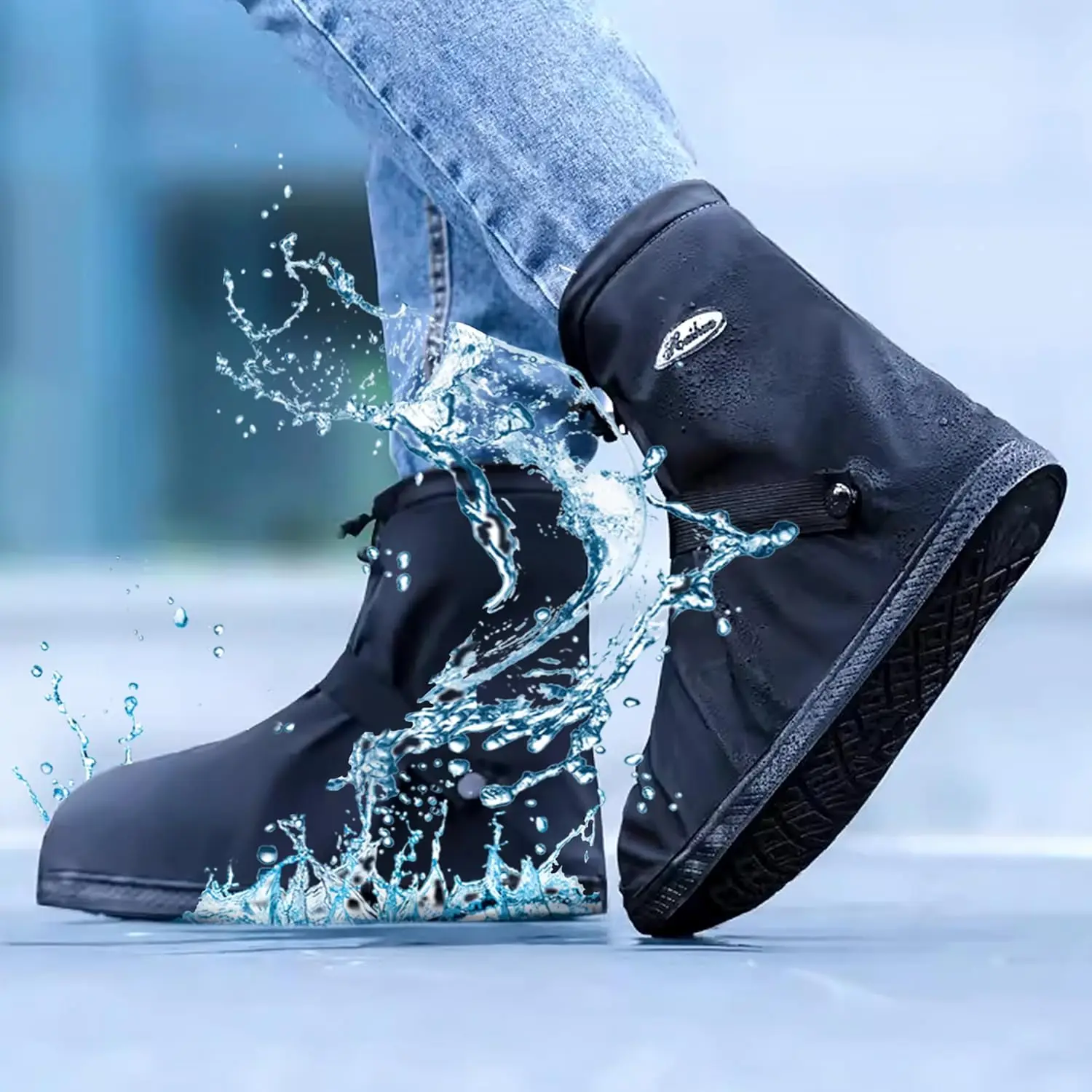 Waterproof Shoe Covers Reusable Foldable Non‑Slip Overshoes Unisex Rain Snow Shoe Protectors Outdoor Rain Gear