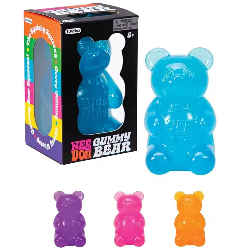 HOT Niedlicher Bär Maltose-Quetschspielzeug Buntes Sensorisches Spielzeug Kreatives Neues Produkt Schreibtischdekoration Stressabbau-Puppe
