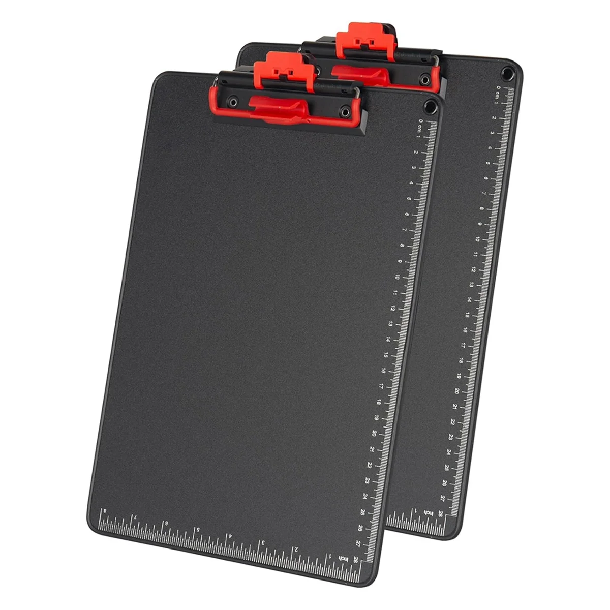 2 Pack Clipboards with Pen Holder, 12.5 X 9 Inch Standard Letter A4 Size Aluminum Wrapped Edge Protection ClipboardN03R