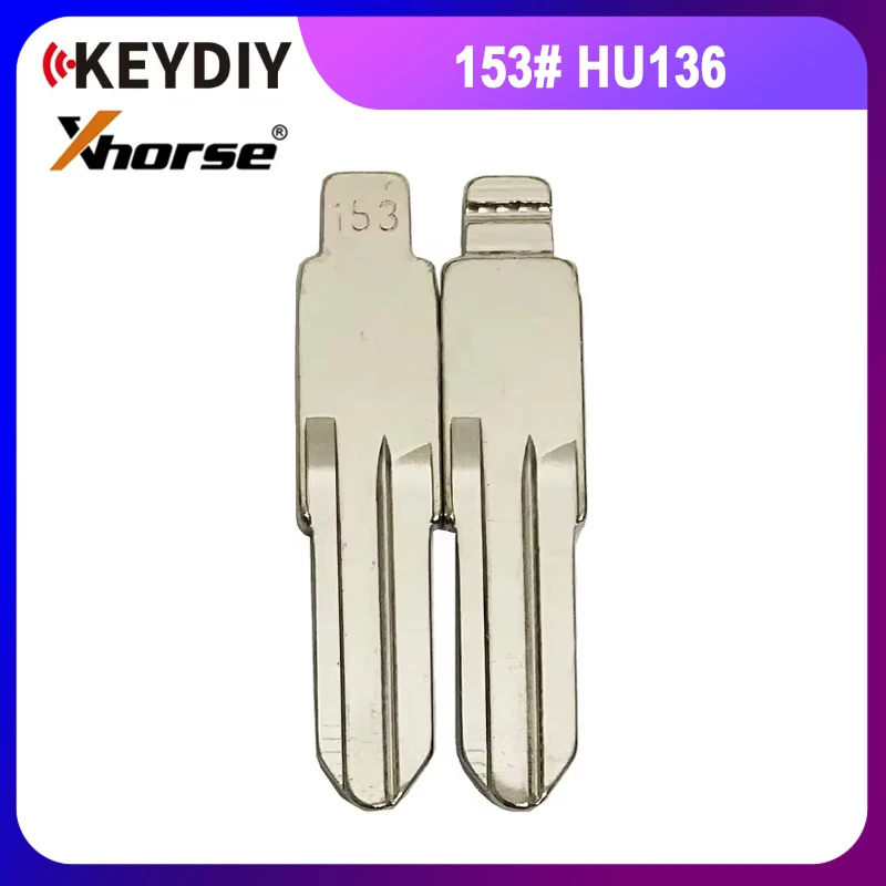 

10pcs 153# 153 HU136 Metal Uncut Blank Flip Remote Key Blade For Renault Megan Dacia Clio Duster for keydiy KD xhorse VVDI JMD