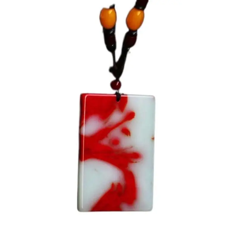 

Безопасный брендовый кулон Bloodstone Jade, классическое простое ожерелье в модном стиле