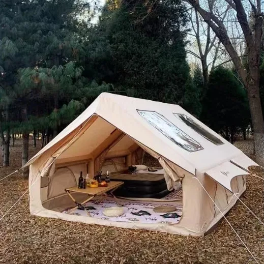 Two Room Large Inflatable Tent House for Camping Adult 8-10 Person