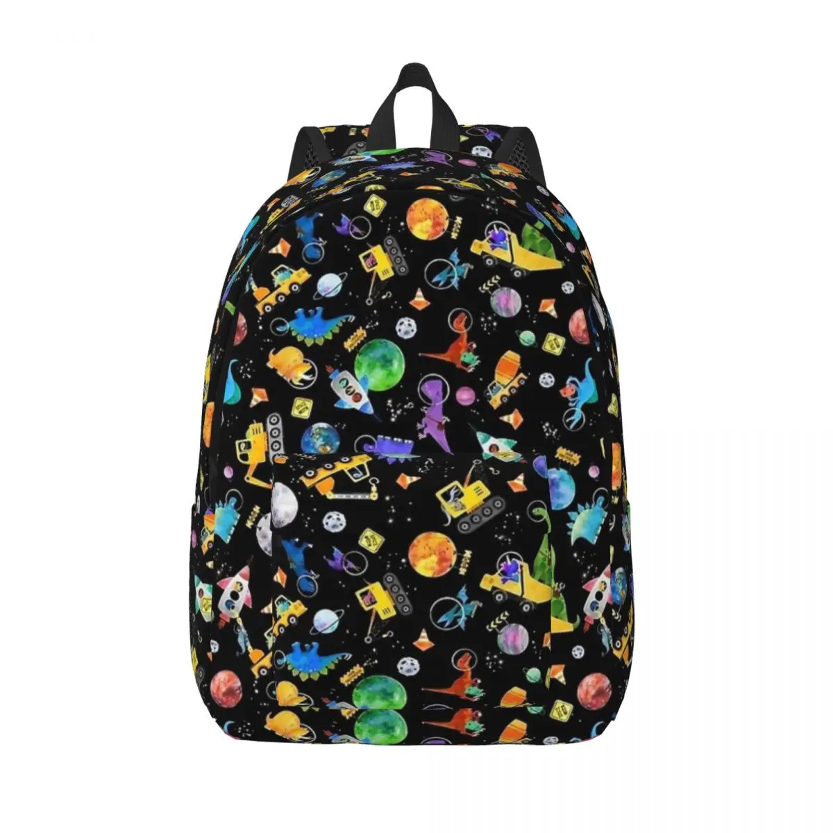 

Rex Dinosaur Space Crew Construction Vehicles for Teens Student School Bookbag Daypack Middle High College with Pocket