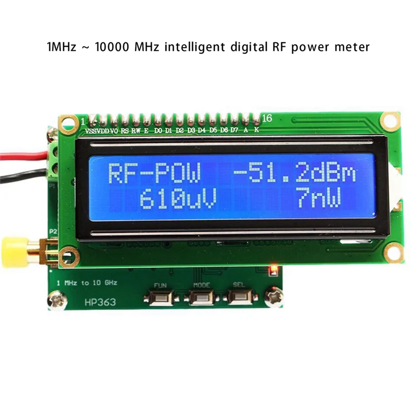 Compteur de puissance RF numérique intelligent, mesure du signal RF, ensemble tingTech, valeur d\'atténuation, 1MHz à 10GHz,-50 à 0DBm