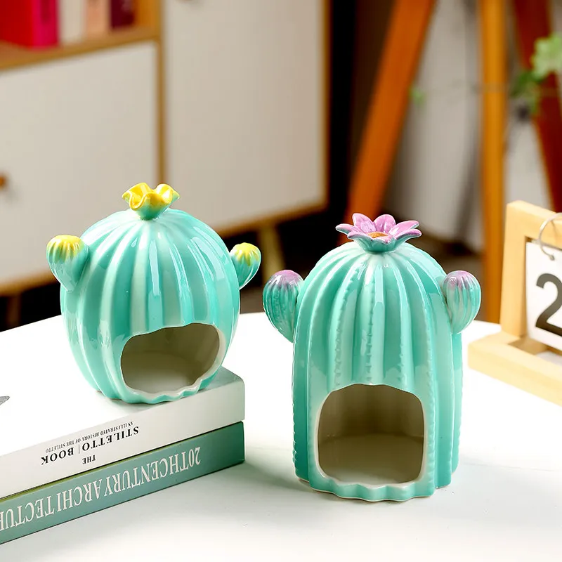 New Ceramic Hamster Nest Golden Bear Totoro Pet Ornament