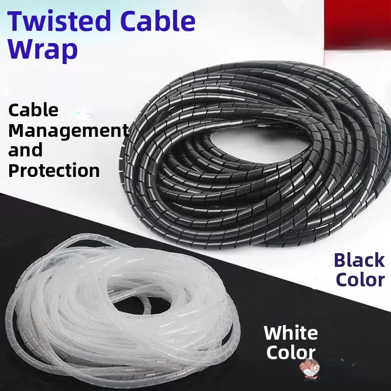 Soft Silicone Fiber Optic Cable Protection Tube Jumping Line Spiral Pipe Wave Riser Tube Line Cover Spiral Cover Jumping Line