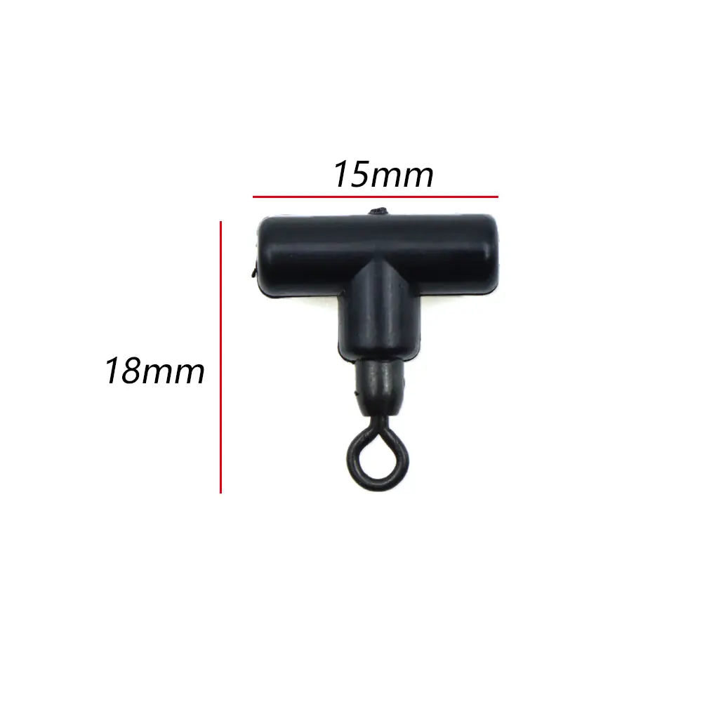 15PCS Fishing Accessories Slider Swivel Rig Beads Hair Carp Rig Ledger Tools with Rolling Swivels For Fishing Hook Line Tackles