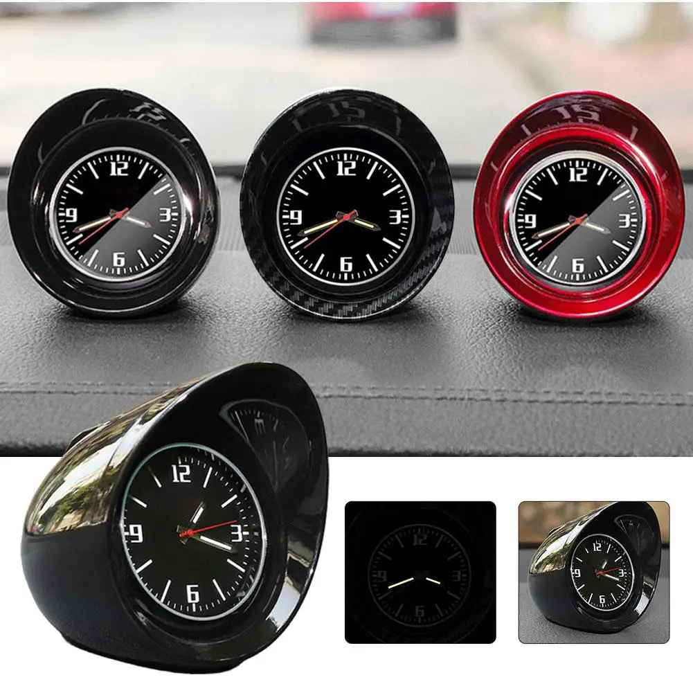 Automotive Electronic Clocks Dashboard Ornament Night Light Electronic Car Mini Clock Display Backlight HD Accessories Inte V4O9