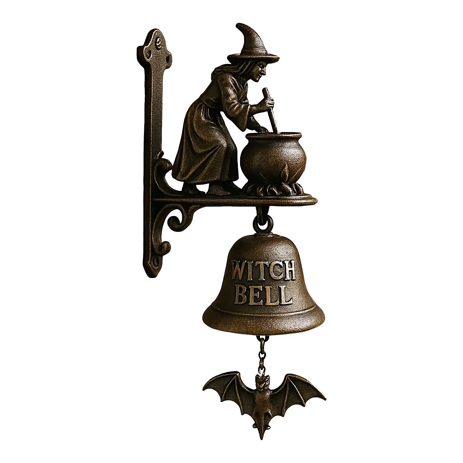 

Vintage Dinner Bell Outdoor Retro Farmhouse Door Chime Witch Dachshund Shape Welcome Doorbell For Courtyard Housewarmings Porch
