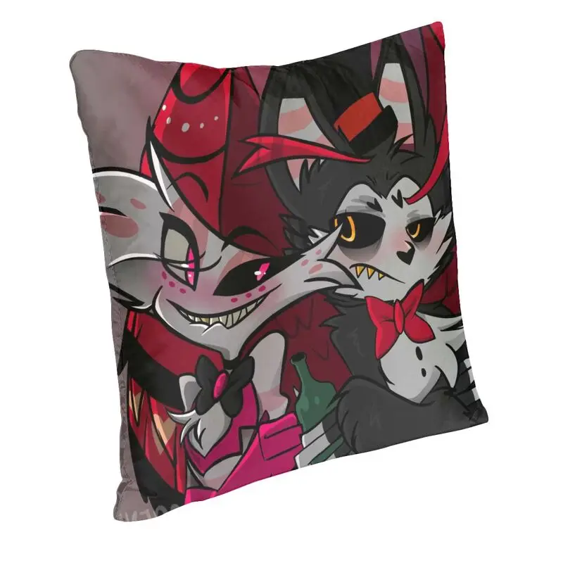 Angel Dust And Husk Hazbin Pillow Case 40x40cm for Sofa Cartoon Nordic Cushion Cover Square Pillowcase