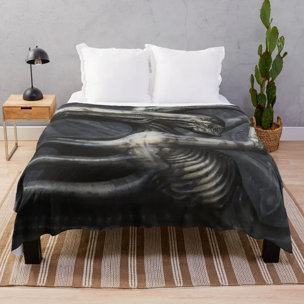 

H.R Giger - Necronomicon IV Throw Blanket Bed Fashionable Multi-Purpose Blankets