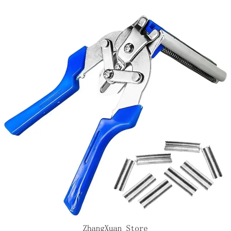 

3XUF Heavy Duty Steel Wire Fencing Pliers Tool For Animal Cages Includes 600 M Clips With Ergonomic Grip For Secure Binding