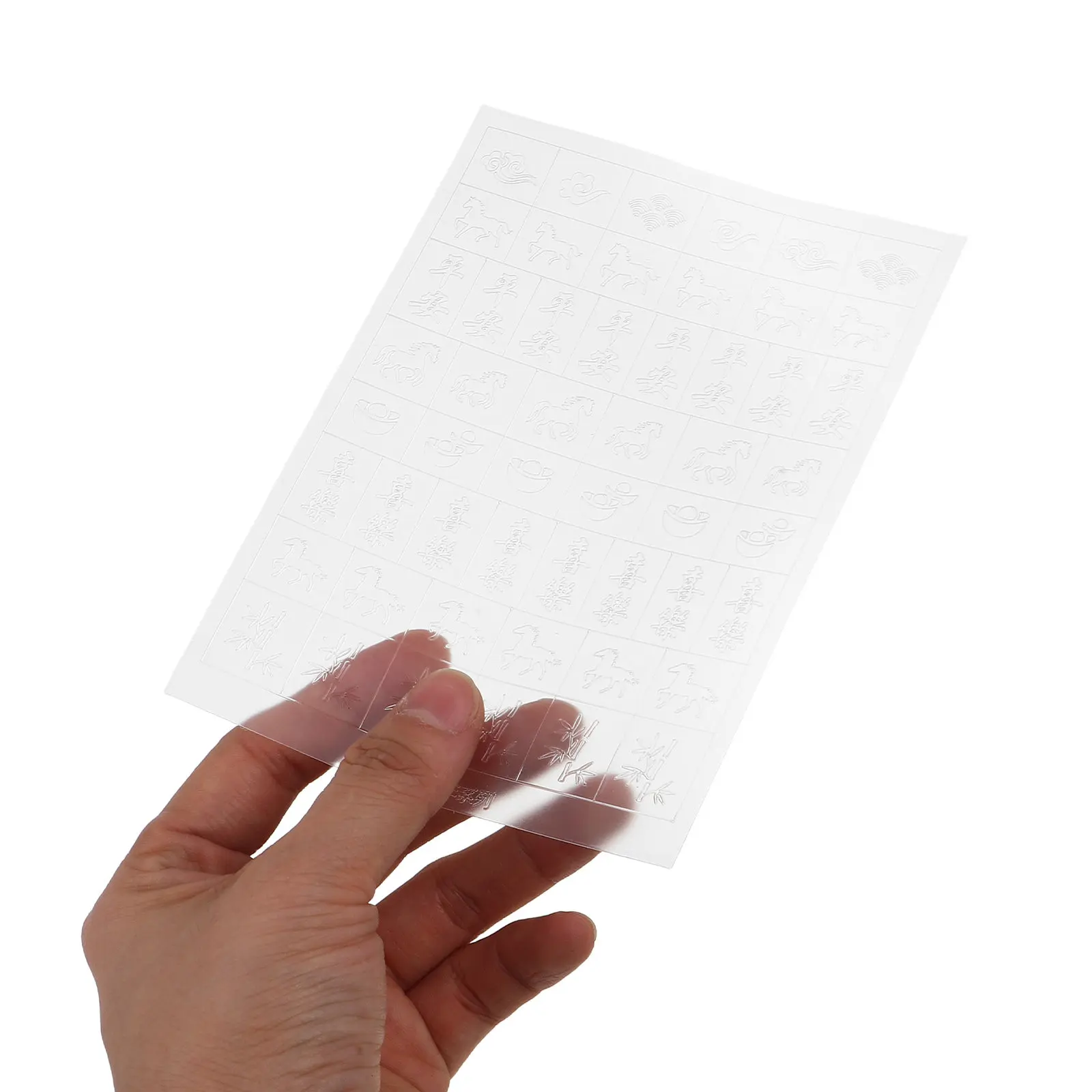 12Pcs Nail Stickers Hollow Stencil Chinese New Year Manicure DIY Self Adhesive Decals Nail Art Sheets Holiday Designs