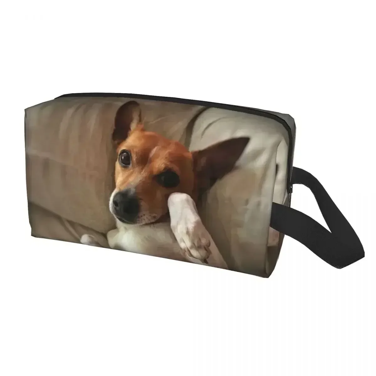 

Funny Jack Russell Terrier Meme Makeup Bag Women Travel Cosmetic Organizer Cute Dog Lover Storage Toiletry Bags