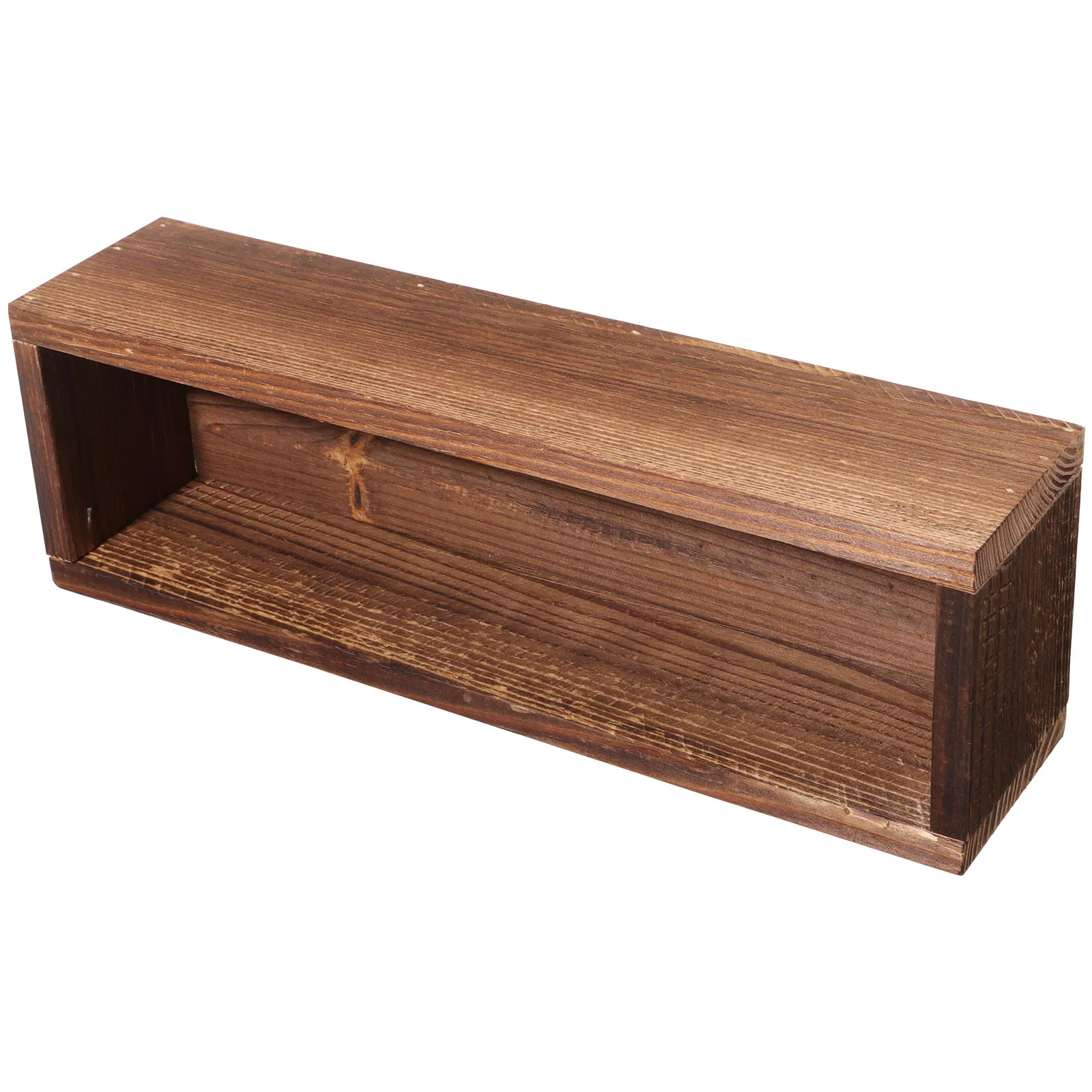 

Wooden Flower Pot 30cm Long 9 5cm Wide Rustic Vintage Planter Balcony Decor Durable Smooth Line Creative Plant Pots Garden