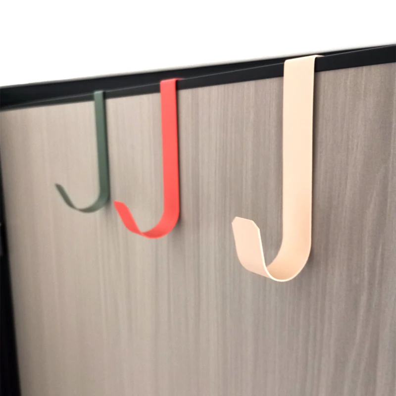 Multi-Purpose Hooks Kitchen Cabinet Door Back Hook Hanging Rack Clothes Coat Hat Towel Hanger Storage Hook Bathroom Accessories